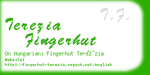 terezia fingerhut business card